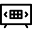 Icono de pantalla LED y televisión para proyecciones