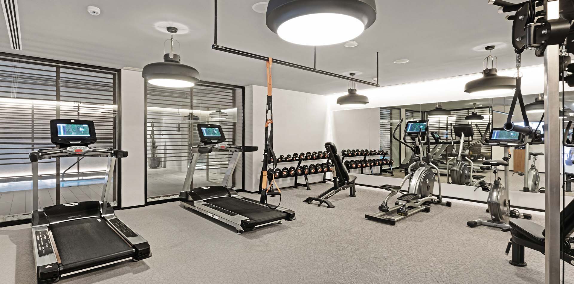 Gimnasio del Protur Naisa Palma Hotel en el centro de Palma de Mallorca